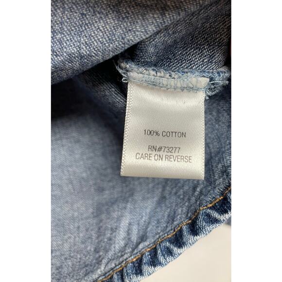 Sonoma‎ life + style denim blue jean zip up jacket womens XL - Picture 5 of 5